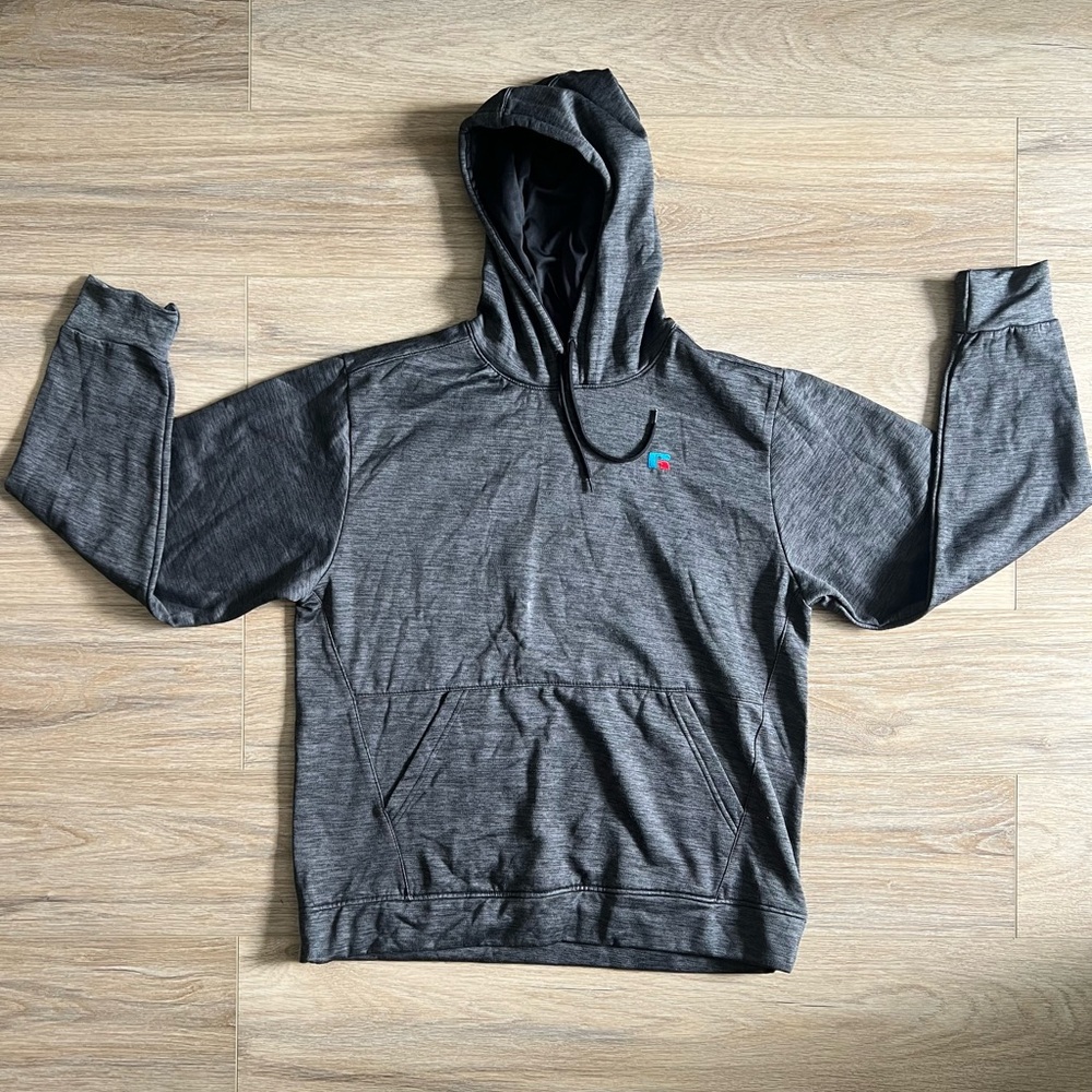Gray pullover hoodie